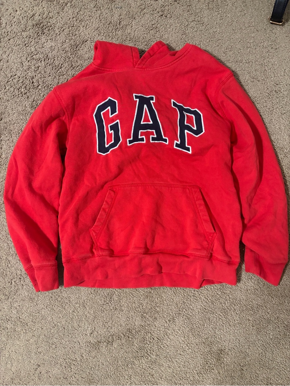 GAP Red Crewneck Sweatshirt with Navy Logo